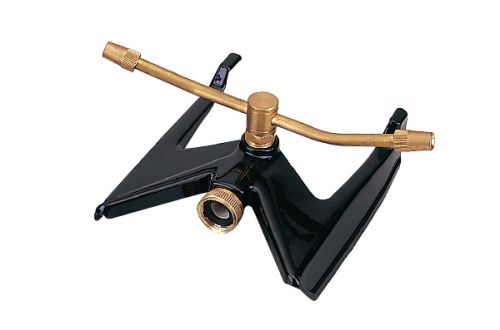 Brass 2-Arm Sprinkler With metal Base And Brass Swivel Nut BW-S002