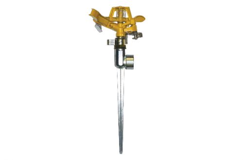 Zinc Impulse Sprinkler With Metal 1-Way Spike MS1