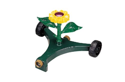 Zinc Tree & Flower Sprinkler 12" Zinc Base With 2-WheelsW-4161