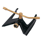 Brass 2-Arm Sprinkler With metal Base And Brass Swivel Nut BW-S002