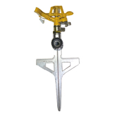 Zinc Impulse Sprinkler With Metal Step Spike MS3