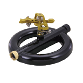 Brass 2-Arm Rotary Sprinkler With Zinc Sled Base And Brass Swivel Nut W-4055R