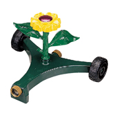 Zinc Tree & Flower Sprinkler 12" Zinc Base With 2-WheelsW-4161